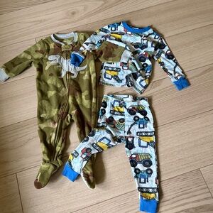 Carter's Green and Brown Camouflage Pajama Set